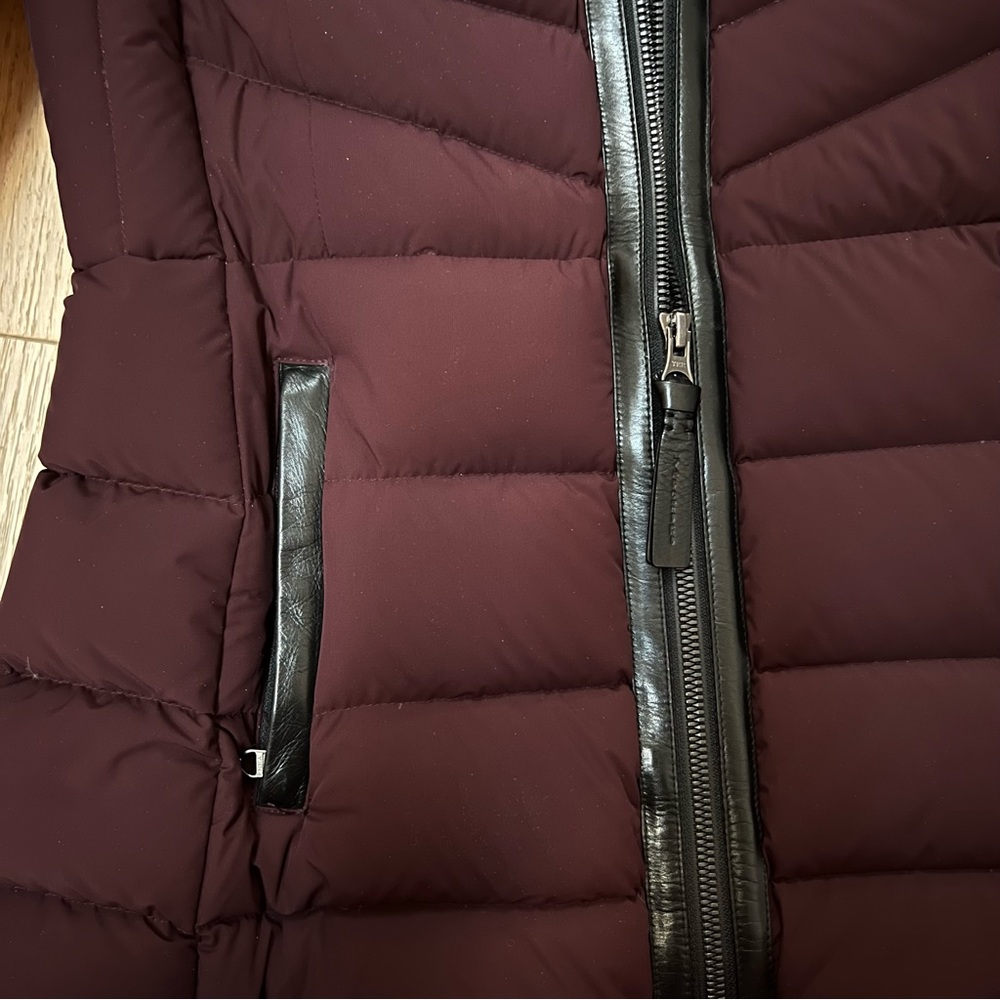 Mackage Patsy Bordeaux Puffer Jacket Leather Trim - image 4